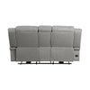 Kate 71 Inch Power Double Recliner Loveseat Center Console USB Gray By Casagear Home BM315185