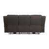 Kate 82 Inch Power Double Recliner Sofa USB Ports Brown Microfiber Wood By Casagear Home BM315186