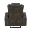 Mia 40 Inch Power Recliner Chair Gray Faux Leather LED USB Cupholders By Casagear Home BM315193