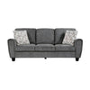 Lucy 85 Inch Sofa Gray Chenille 2 Pillows Soft Cushions Solid Wood By Casagear Home BM315198