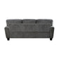 Lucy 85 Inch Sofa Gray Chenille 2 Pillows Soft Cushions Solid Wood By Casagear Home BM315198