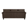 Nora 79 Inch Sofa Brown Polyester Soft Cushions Rolled Arms Solid Wood By Casagear Home BM315202