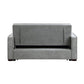 Malti 77 Inch Sofa with Pull Out Bed Gray Polyester 2 Pillows Solid Wood By Casagear Home BM315204