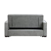 Malti 77 Inch Sofa with Pull Out Bed Gray Polyester 2 Pillows Solid Wood By Casagear Home BM315204