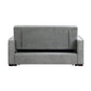 Malti 77 Inch Sofa with Pull Out Bed Gray Polyester 2 Pillows Solid Wood By Casagear Home BM315204