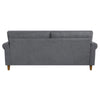 Ruby 80 Inch Sofa Gray Polyester Soft Cushions Nailhead Trim Solid Wood By Casagear Home BM315206