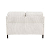 Claire 54 Inch Loveseat Beige Gray Polyester Pinstripes Design Solid Wood By Casagear Home BM315210