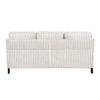 Claire 78 Inch Sofa Beige Gray Polyester Pinstripes Cushions Solid Wood By Casagear Home BM315211