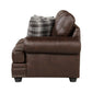 Jade 72 Inch Loveseat Rich Brown Microfiber 4 Pillows Soft Cushions Wood By Casagear Home BM315214