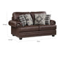 Jade 72 Inch Loveseat Rich Brown Microfiber 4 Pillows Soft Cushions Wood By Casagear Home BM315214