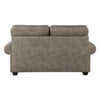 Jade 72 Inch Loveseat, Taupe Brown Microfiber, 4 Pillows, Cushioned, Wood By Casagear Home