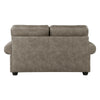 Jade 72 Inch Loveseat Taupe Brown Microfiber 4 Pillows Cushioned Wood By Casagear Home BM315215