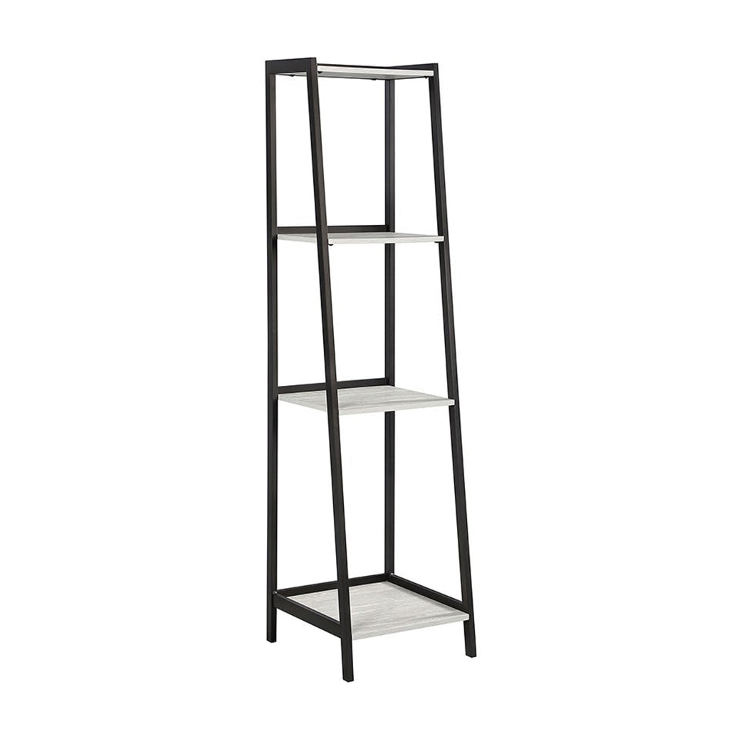 Api 69 Inch 3 Piece Ladder Desk Set 1 Drawer 7 Shelves Gray Black By Casagear Home BM315250