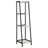 Api 69 Inch 3 Piece Ladder Desk Set 1 Drawer 7 Shelves Gray Black By Casagear Home BM315250