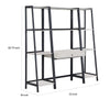 Api 69 Inch 3 Piece Ladder Desk Set 1 Drawer 7 Shelves Gray Black By Casagear Home BM315250