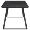 71 Inch Dining Table Rectangular Tabletop Sled Style Base Gray Metal By Casagear Home BM315257