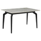 51-65 Inch Dining Table, Extendable White Top, Butterfly Leaf, Sandy Black By Casagear Home