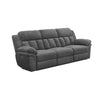 Diko 99 Inch Dual Power Recliner Sofa Cushioned Tufted Seats Gray Finish By Casagear Home BM315275