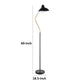 69 Inch Floor Lamp V Curved Arm Wavy Edges Black Metal Gold White By Casagear Home BM315286