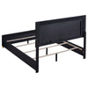 Dex Platform King Size Bed Panel LED Headboard Black Wood Melamine Finish By Casagear Home BM315287