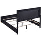 Dex Platform Queen Bed Panel LED Headboard Black Wood Melamine Finish By Casagear Home BM315288