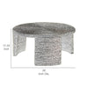 Asha 36 Inch Coffee Table Round Shaped Top with Natural Rattan Wrapping By Casagear Home BM315303