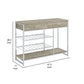 Mel 48 Inch Wine Rack Bar Sideboard 2 Drawers Shelves Gray Chrome Metal By Casagear Home BM315317