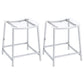 Ani 24 Inch Counter Height Stool Set of 2 Acrylic Clear Chrome Metal By Casagear Home BM315319