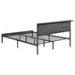 Rick Full Size Platform Bed 1 Shelf Retro Style Black Metal Frame Gray By Casagear Home BM315331