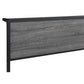 Rick Full Size Platform Bed 1 Shelf Retro Style Black Metal Frame Gray By Casagear Home BM315331