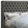 Diya King Size Platform Bed Button Tufted Upholstery Nailhead Trim Gray By Casagear Home BM315335