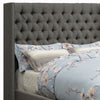 Diya Queen Size Platform Bed Button Tufted Upholstery Nailheads Gray By Casagear Home BM315337