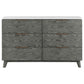 Tira 63 Inch Wide Dresser 6 Drawers with Handles White Marble Top Gray By Casagear Home BM315342