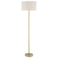 Nek 66 Inch Floor Lamp Basketweave Drum Shade Ivory Fabric Gold Metal By Casagear Home BM315346