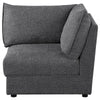 Ash 37 Inch Corner Accent Sofa Armchair with Cushions Modular Gray Black By Casagear Home BM315352