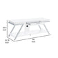 Casey 60 Inch TV Entertainment Console 1 Drawer Angled Metal Legs White By Casagear Home BM315357