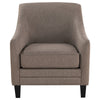 Iam 29 Inch Accent Club Chair Sloped Arms Padded Camel Brown Upholstery By Casagear Home BM315358