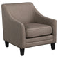 Iam 29 Inch  Accent Club Chair, Sloped Arms, Padded Camel Brown Upholstery By Casagear Home