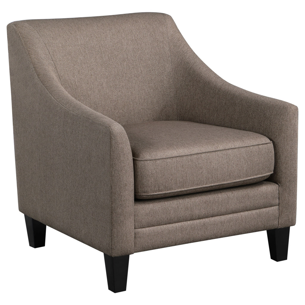 Iam 29 Inch Accent Club Chair Sloped Arms Padded Camel Brown Upholstery By Casagear Home BM315358