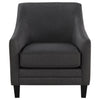 Iam 29 Inch Accent Club Chair Sloped Arms Cushioned Black Upholstery By Casagear Home BM315359