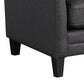 Iam 29 Inch Accent Club Chair Sloped Arms Cushioned Black Upholstery By Casagear Home BM315359