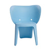 Fyna 16 Inch Kids Chair with Curved Back Elephant Trunk Design Blue By Casagear Home BM315361