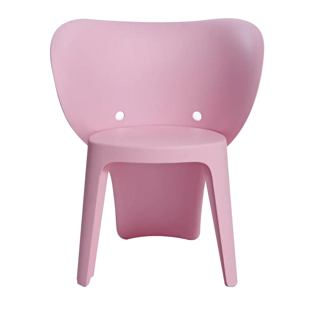 Fyna 16 Inch Kids Chair with Curved Back Elephant Trunk Design Pink By Casagear Home BM315363