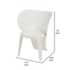 Fyna 16 Inch Kids Chair with Curved Back Elephant Trunk Design White By Casagear Home BM315364