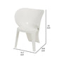 Fyna 16 Inch Kids Chair with Curved Back Elephant Trunk Design White By Casagear Home BM315364