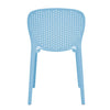 Gyna 14 Inch Kids Side Chair Dotted Backrest Armless Set of 4 Blue By Casagear Home BM315368