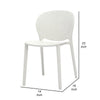 Gyna 14 Inch Kids Side Chair Round Dotted Backrest Armless White By Casagear Home BM315370