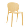 Gyna 14 Inch Kids Side Chair Round Dotted Backrest Armless Yellow By Casagear Home BM315371