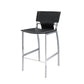 Jan 29 Inch Barstool Chair Cushioned Gray Faux Leather Chrome Metal By Casagear Home BM315379