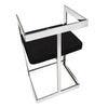 Gei 26 Inch Counter Height Chair Cantilever Black Velvet Chrome Metal By Casagear Home BM315385